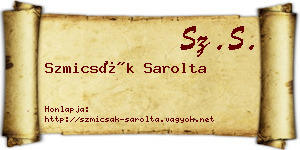 Szmicsák Sarolta névjegykártya